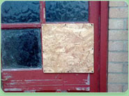 boarded up Cheshunt
